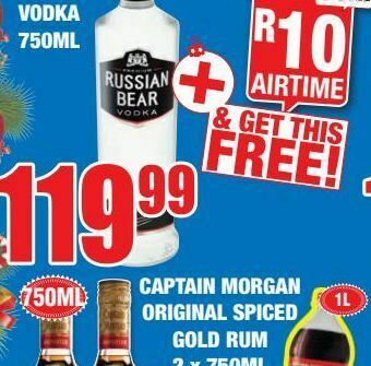 Boxer Liquors Russian bear vodka offer