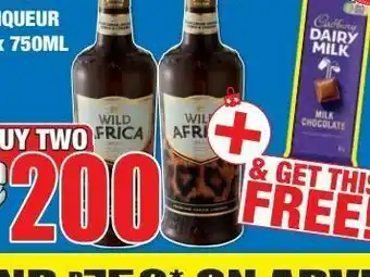 Boxer Liquors Wild africa cream liqueur 2 offer