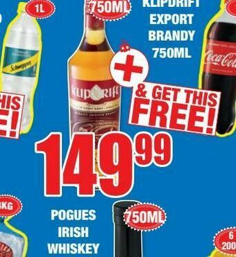 Boxer Liquors Klipdrift premium brandy offer