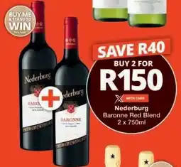 Checkers Nederburg Baronne Red Blend offer