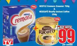Boxer NESTLE Cremora Creamer 750g & NESCAFÉ Ricoffy Instant Coffee 250g offer