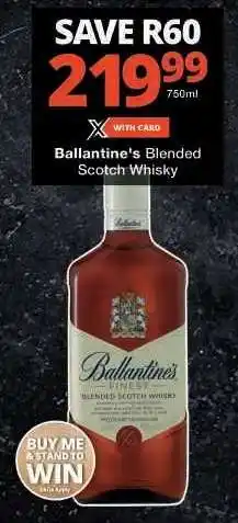 Checkers Ballantine's Blended Scotch Whisky offer