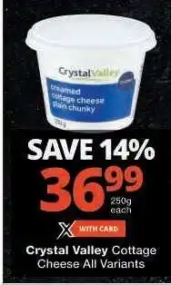 Checkers Crystal Valley Cottage Cheese offer