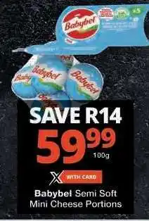 Checkers Babybel Semi Soft Mini Cheese Portions offer