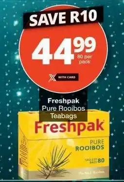 Checkers Freshpak Pure Rooibos Teabags offer