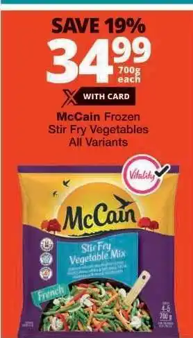 Checkers McCain Frozen Stir Fry Vegetables offer