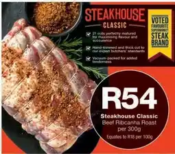 Checkers Steakhouse Classic Beef Ribcanha Roast offer