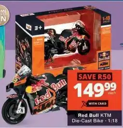 Checkers Red Bull KTM Die-Cast Bike : 1:18 offer