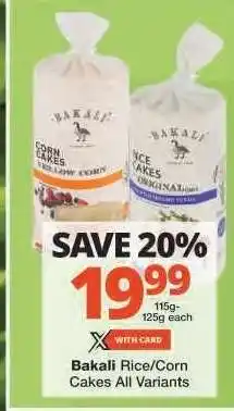 Checkers Bakali Rice/Corn Cakes All Variants offer