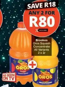 Checkers Brookes Oros Squash Concentrate offer