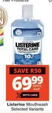 Checkers LISTERINE MOUTHWASH offer