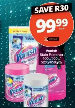 Checkers Vanish Stain Remover offer