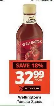 Checkers Wellington's Tomato Sauce offer