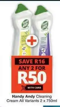 Checkers HANDY ANDY CLEANING CREAM offer