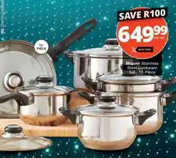 Checkers Majore Stainless Steel Cookware Set - 12-Piece offer