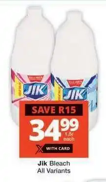 Checkers JIK BLEACH all variants offer