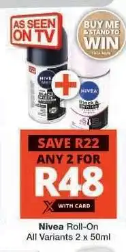 Checkers NIVEA Roll-On offer