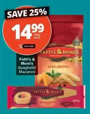 Checkers Fatti's & Moni's Spaghetti/Macaroni offer