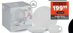 Checkers Argyle White Dinner Set - 12-Piece offer