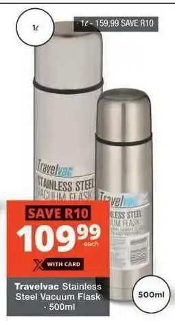 Checkers Travelvac Stainless Steel Vacuum Flask offer