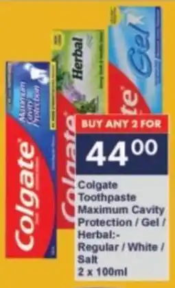 President Hyper Colgate Toothpaste Maximum Cavity Protection/ Gel/ Herbal Regular/ White/ Salt offer