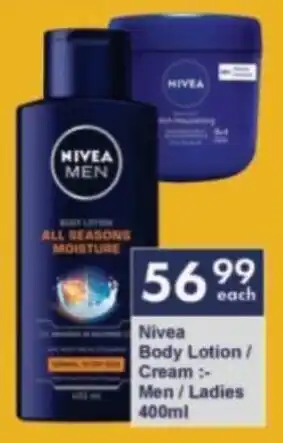 President Hyper Nivea Body Lotion/ Cream Men/ Ladies offer