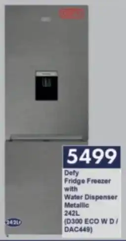 President Hyper Defy Fridge Freezer with Water Dispenser Metallic offer