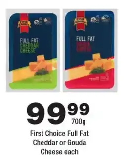 OK Foods First Choice Full Fat Cheddar or Gouda Cheese offer