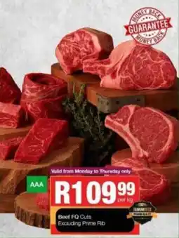 Take 'n Pay Beef FQ Cuts Excluding Prime Rib offer