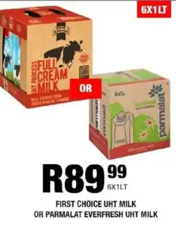 Take 'n Pay First choice uht milk or parmalat everfresh uht milk offer
