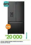 Fair Price Hisense 575L Nett Blk SS French DR Fridge H760SB-WD 20-581 offer