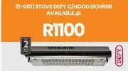 Fair Price Defy Cooker Hood Stove DCH60B 21-051 offer