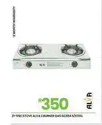 Fair Price Alva 2 Burner Gas S/Steel Stove GCS04 21-518 offer