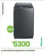 Fair Price Hisense 14Kg T/L Washing Machine WT3K142UB 22-300 offer