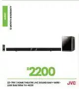 Fair Price JVC 100W Sub Home Theatre Sound Bar + Wireless TH-N239 23-799 offer