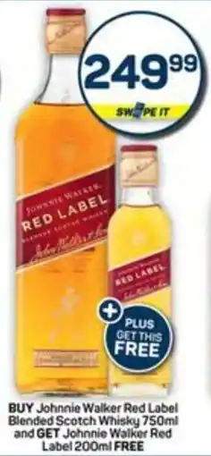 Pick n Pay Hypermarket Johnnie Walker Red Label Blended Scotch Whisky offer