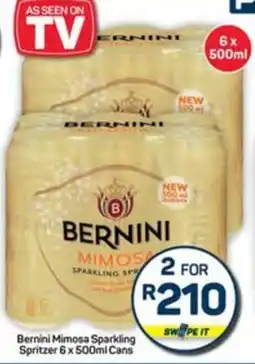 Pick n Pay Hypermarket Bernini Mimosa Sparkling Spritzer Cans offer