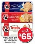 Pick n Pay Hypermarket Bakers Tennis, Blue Label Marie or Red Label Cream Biscuits Assorted offer