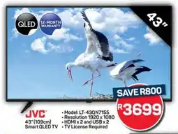Pick n Pay Hypermarket JVC 43" 109cm Smart QLED TV offer