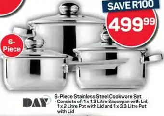 Pick n Pay Hypermarket DAY Stainless Steel Cookware Set offer