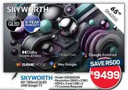 Pick n Pay Hypermarket SKYWORTH 65" 165cm QLED UHD Google TV offer
