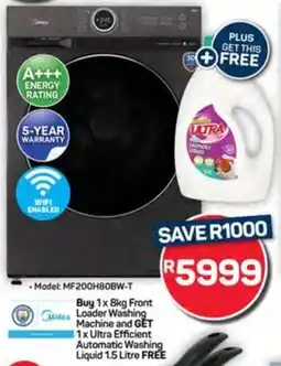 Pick n Pay Hypermarket Buy Midea Front Loader Washing Machine and Get Ultra Efficient Automatic Washing Liquid FREE offer