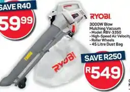 Pick n Pay Hypermarket RYOBI 3000W Blow Mulching Vacuum offer