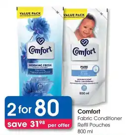 Clicks Comfort Fabric Conditioner Refill Pouches offer