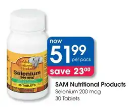 Clicks SAM Nutritional Products Selenium 200 mcg offer