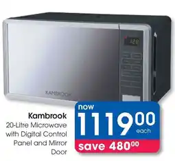 Clicks Kambrook Microwave with Digital Control Panel and Mirror Door offer