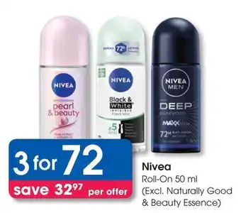 Clicks Nivea Roll-On offer