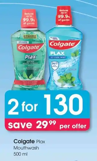 Clicks Colgate Plax Mouthwash offer