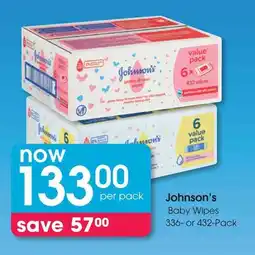 Clicks Johnson's Baby Wipes offer