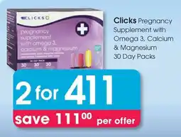 Clicks Clicks Pregnancy Supplement with Omega 3, Calcium & Magnesium offer